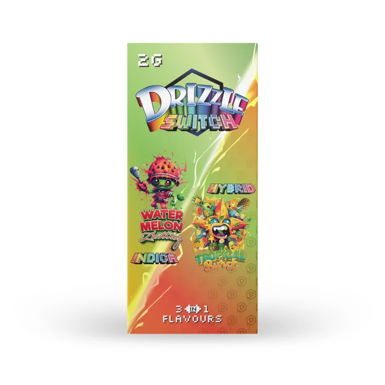 Drizzle 2g Switch Vape 3-in-1 (Watermelon Zkittlez & Tropical Burst)